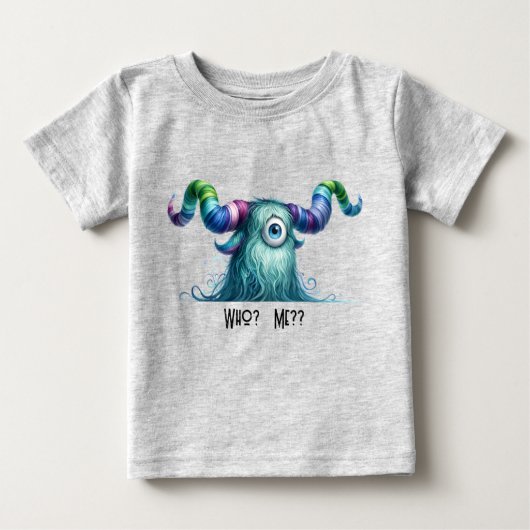 Clyde – 片目の心配モンスター – カスタムTシャツ ベビーTシャツ (正面)