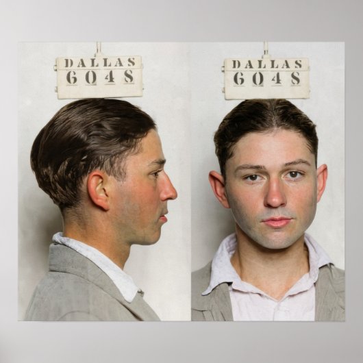 Clyde Champion Barrow Mug Shot Dallas Circa 1926 ポスター (正面)