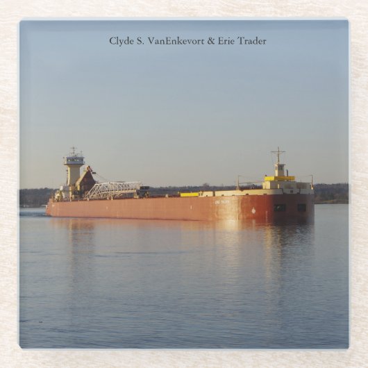 Clyde S. VanEnkevort & Erie Traderガラスコースター ガラスコースター (正面)