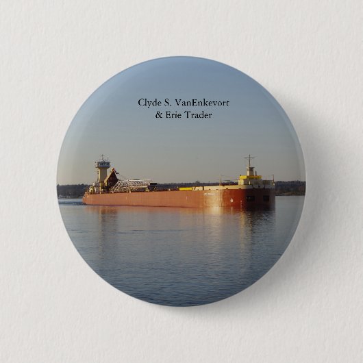 Clyde S. VanEnkevort & Erie Trader ボタン 缶バッジ (正面)