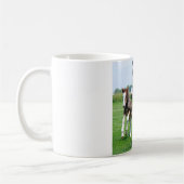 Clydesdaleおよび雌の子馬のマグ コーヒーマグカップ (左)