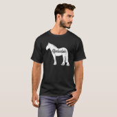 Clydesdale Draft Horse Pun Horseback Riding Tシャツ (正面フル)