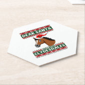 Clydesdale Horse Christmas Ugly Xmas Sweater Eques ペーパーコースター (アングル)