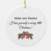 Clydesdale Horses on Ceramic Christmas Ornament セラミックオーナメント (裏面)