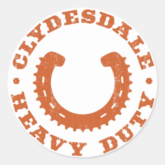 Clydesdale MTB "ヘビーデューティ"ステッカー ラウンドシール (正面)