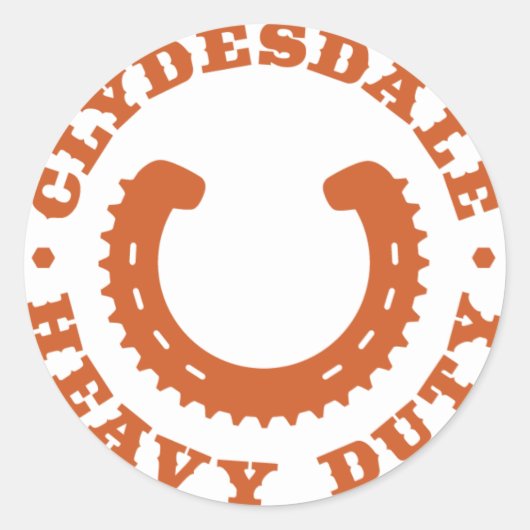 Clydesdale MTB "ヘビーデューティ"ステッカー ラウンドシール (正面)