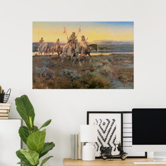 CMラッセルによる先住民ピエガン（Piegans） ポスター (ホームオフィス)