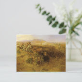 CMラッセルの『インディアンの狩猟』(バッファロー・ハント)、 ポストカード (スタンド正面)