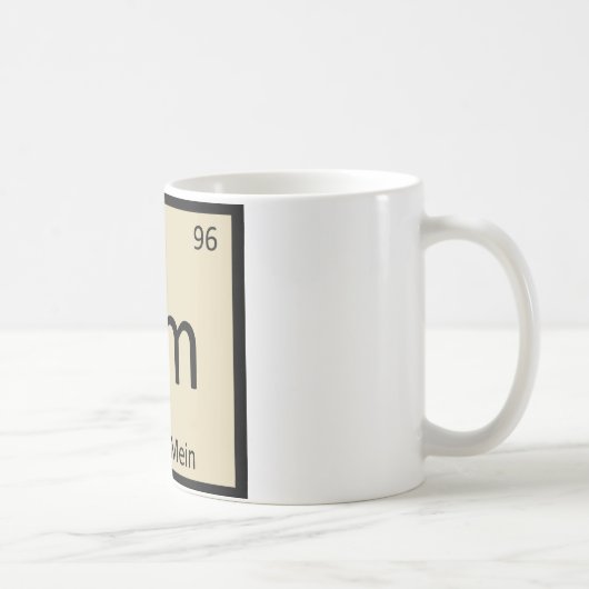Cm - チャオメイ中国化学元素周期表 コーヒーマグカップ (右)