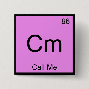 Cm - Camply Element Symbol Telephone Tと呼び出す 缶バッジ