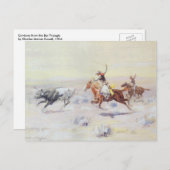 CM Russellによるバー三角形からカウボーイズ ポストカード (正面/裏面)