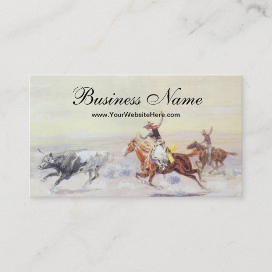 CM Russellによるバー三角形からカウボーイズ 名刺 (正面)