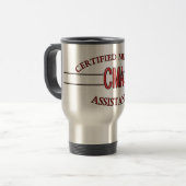 CMAによって証明される医療助手のロゴ トラベルマグ (正面左)