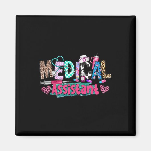 Cma医療用インスタントナースレオパード聴診器の女性 マグネット (正面)