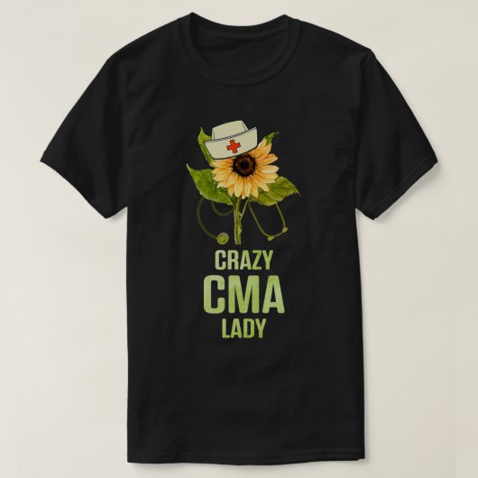 CMA認定の医療助手の女性サポート Tシャツ (デザイン正面)