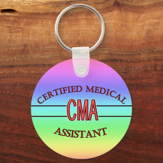 CMA認定メディカルアシスタントロゴ キーホルダー (正面)