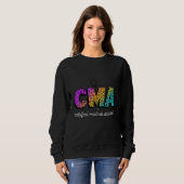 Cma認定メディカルアシスタントLeopard Rainbow Co スウェットシャツ (正面フル)