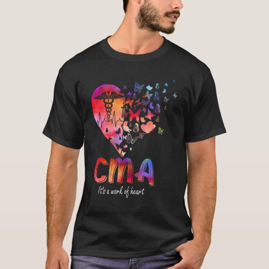 CMA認定医療アシスタント 医療看護師向け Tシャツ (正面)