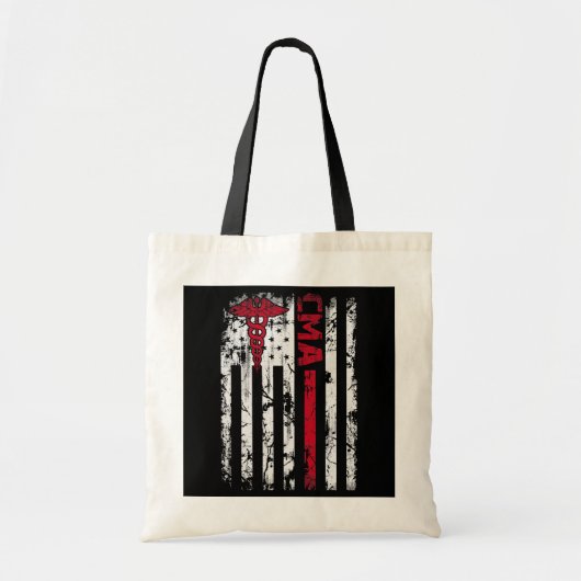 CMA認定医療アシスタントUSAフラグナース トートバッグ (正面)