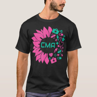 CMA Medical Flower認定医療アシスタントカット Tシャツ