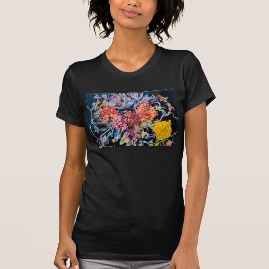 CMCarlsonの花およびビロードのTシャツ Tシャツ (正面)