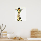 CMCarsonかわいいキリンのポスター ポスター (キッチン)