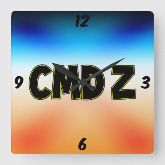 CMD Z角壁時計 スクエア壁時計 (正面)