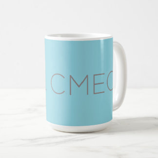 CMECコーヒーマグ – 15-oz、グレーとライトブルー コーヒーマグカップ