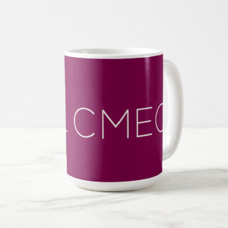 CMECコーヒーマグ – 15-oz、深い赤(白) コーヒーマグカップ