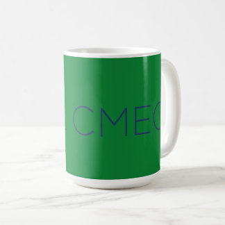 CMECコーヒーマグ – 15-oz、緑と海軍 コーヒーマグカップ