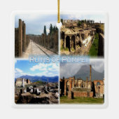 CMP010ナポリ、ポンペイの遺跡、イタリア、 セラミックオーナメント (裏面)