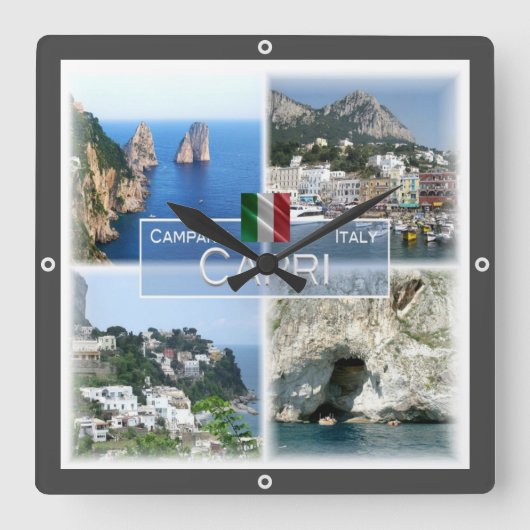 CMP020 CAPRI, Campania,イタリア, スクエア壁時計 (正面)