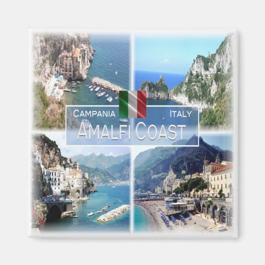 CMP026 AMALFI COAST, Campania，イタリア，冷蔵庫 マグネット (正面)