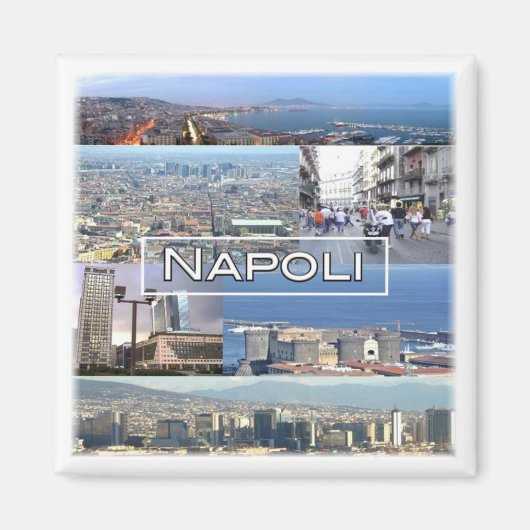CMP029 NAPOLI, VESUVIO, Campaniaイタリア，冷蔵庫 マグネット (正面)