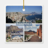 CMP030ナポリ，山ベスビウス，イタリア， セラミックオーナメント (裏面)