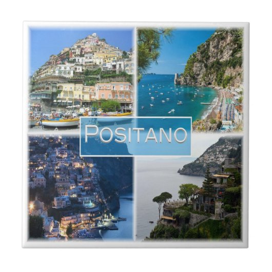 CMP033ポジターノ、アマルフィ海岸、イタリア, タイル (正面)