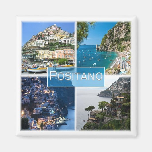 CMP033 POSIANO - AMALFI COAST – イタリア – 冷蔵庫 マグネット (正面)