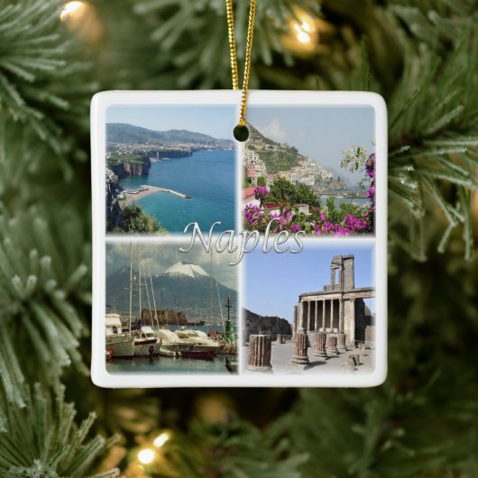 CMP035ナポリ、アマルフィ、ソレント、ポンペイ、 セラミックオーナメント (ツリー)