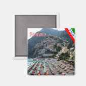 CMP040ポジターノ、アマルフィコースト、イタリア、冷蔵庫 マグネット (正面/裏面)