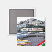 CMP044ポジターノ、アマルフィ海岸、イタリア、冷蔵庫 マグネット (正面/裏面)