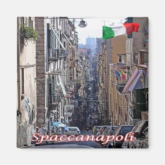 CMP049ナポリ，スパカナポリ，イタリア，冷蔵庫 マグネット (正面)