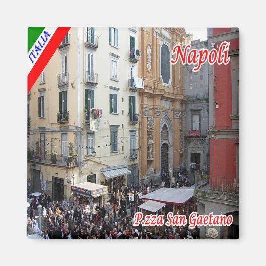 CMP050 NAPLES – 正方形サンゲタノ – 冷蔵庫 マグネット (正面)