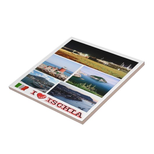 CMP067 ISCHIA I Love, Campania,イタリア, タイル (側面)