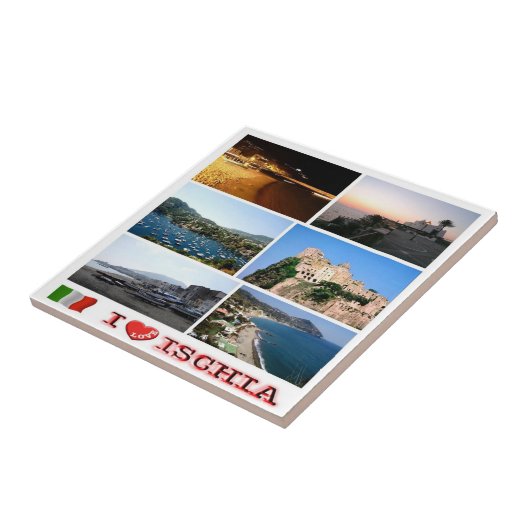 CMP068 ISCHIA I Love, Campania，イタリア， タイル (側面)