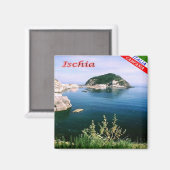 CMP072 ISCHIA Islet of Sant'Angelo Italy,冷蔵庫 マグネット (正面/裏面)