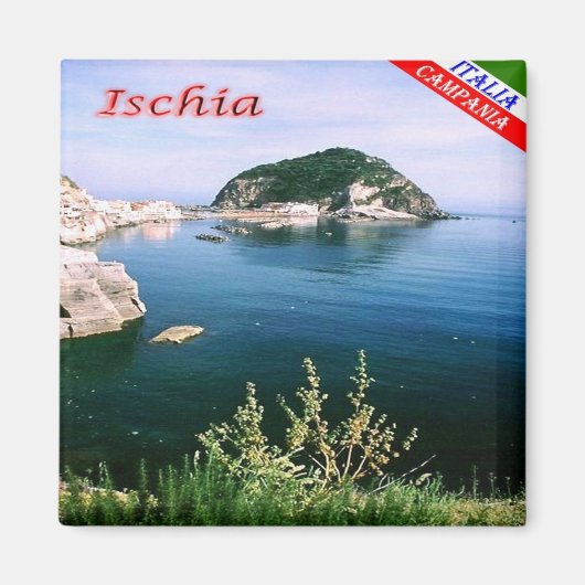 CMP072 ISCHIA Islet of Sant'Angelo Italy,冷蔵庫 マグネット (正面)
