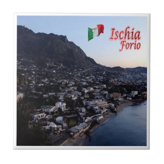CMP077 ISCHIA, Forio, Campania，イタリア， タイル (正面)