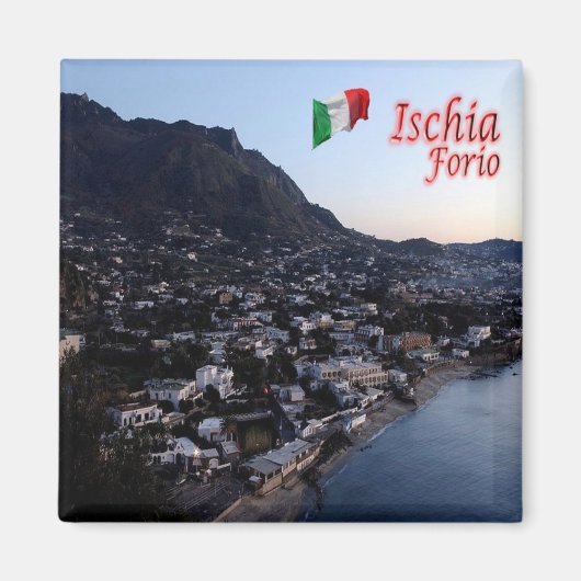 CMP077 ISCHIA, Forio, Campania，イタリア，冷蔵庫 マグネット (正面)