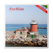 CMP083 ISCHIA,イタリア,灯台, タイル (正面)