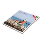 CMP083 ISCHIA,イタリア,灯台, タイル (側面)